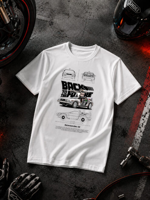 Time Machine Beyaz Relaxed Fit Tişört