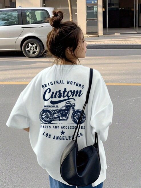 Custom Motors Sırt Baskılı
