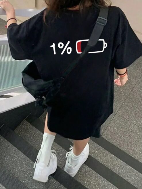 Low Battery Sırt Baskılı