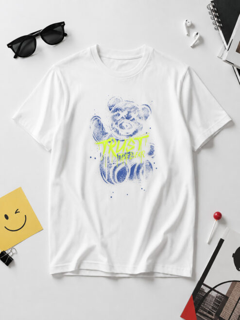 Trust Riot Beyaz Relaxed Fit Tişört